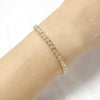 Women's S-Link Gold Cubic Zirconia Tennis Bracelet 7.5"