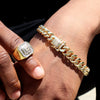 8MM Iced Out Cuban Chain Link Bracelet 9"