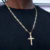 Handmade INRI Crucifix Cross Jesus Charm Necklace Set 24"