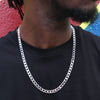6MM Silver Classic Cuban Chain Necklace 20"24"30"