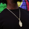 Large Saint Virgin Mary Charm Necklace Set 24"