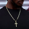 Handmade INRI Crucifix Cross Jesus Charm Necklace Set 24"
