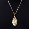 Large Saint Virgin Mary Charm Necklace Set 24"