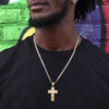 Diamond Cut INRI Crucifix Handmade Pendant Necklace Set 24"