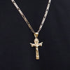 Small Jesus Body Crucifix Cross Charm Necklace Set 24"