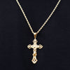 Diamond Cut Crucifix Cross Handmade Charm Necklace Set 24"