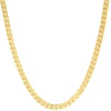 8MM Gold Double Sided Cuban Chain Necklace 20"24"