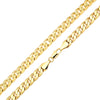 8MM Gold Double Sided Cuban Chain Necklace 20"24"