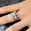 Men's Classic 14K Gold Plated Ring CZ Size10-11