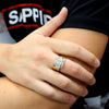 Men's Iced out Classic Bling Bling Ring Size10-11