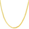 6MM Gold Frosted Cuban Chain Necklace 20"24"