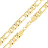 10MM Gold Concave Textured Figaro Chain Necklace 20"24"30"36"