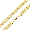 10MM Gold Concave Textured Cuban Chain Necklace 20"24"30"36"