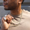 Men's CZ Elevated Cluster Ring in 14K Gold Plated Size10-11