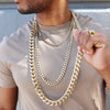 14MM Gold Classic Curb Chain Necklace 30"36"