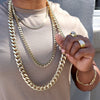 14MM Gold Classic Curb Chain Necklace 30"36"