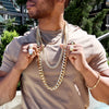 14MM Gold Classic Curb Chain Necklace 30"36"