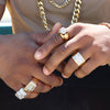 Men's CZ Cluster Ring in 14K Gold Plated Size10-11