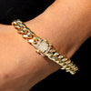 8MM Iced Out Cuban Chain Link Bracelet 9"