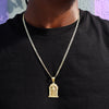 Miraculous Virgin Mary Gold Charm Necklace Set 24"
