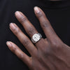 Men's Jesus Iced Out Rhodium Plated Ring CZ Size10-11