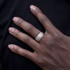 Men's Classic Iced Out Rhodium Plated Ring CZ Size10-11