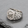 Men's Jesus Iced Out Rhodium Plated Ring CZ Size10-11