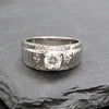 Men's Classic Iced Out Rhodium Plated Ring CZ Size10-11