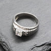 Men's Classic Iced Out Rhodium Plated Ring CZ Size10-11