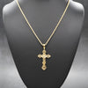 Diamond Cut Crucifix Cross Handmade Charm Necklace Set 24"