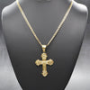 Budded Crucifix Cross Handmade Charm Necklace Set 24"