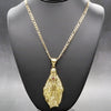 Large Saint Virgin Mary Charm Necklace Set 24"