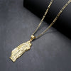 Large Saint Virgin Mary Charm Necklace Set 24"