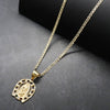 Large Virgin Mary Colored CZ Charm Necklace Set 24"