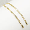 4MM Women's Gold Classic Figaro Chain Anklet 10"
