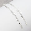 4MM Women's Silver Concave Textured Mariner Chain Anklet food Jewelry 10"