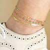 4MM Women's Gold Classic Mariner Chain Anklet Foot Jewelry 10"