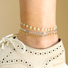 4MM Women's Silver Classic Mariner Chain Anklet Foot Jewelry 10"