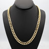 14MM Gold Classic Curb Chain Necklace 30"36"