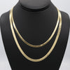 4MM Gold Classic Herringbone Chain Necklace 18"20"24"30"