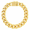 14MM Men's Special Box Lock Cuban Chain Link Bracelet 9"