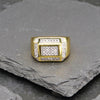 Men's CZ Cluster Ring in 14K Gold Plated Size10-11