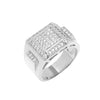 Men's CZ Square Cluster Bling Bling Ring Size10-11