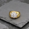 Men's Round Cluster CZ Bling Ring Size10-11