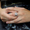 Men's Jesus Iced Out Rhodium Plated Ring CZ Size10-11