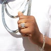 Men's Cross Cluster Ring in 14K Gold Plated Size10-11