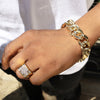 Men's Cross Cluster Ring in 14K Gold Plated Size10-11
