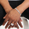Men's CZ Elevated Cluster Ring in Rhodium Plated Size10-11