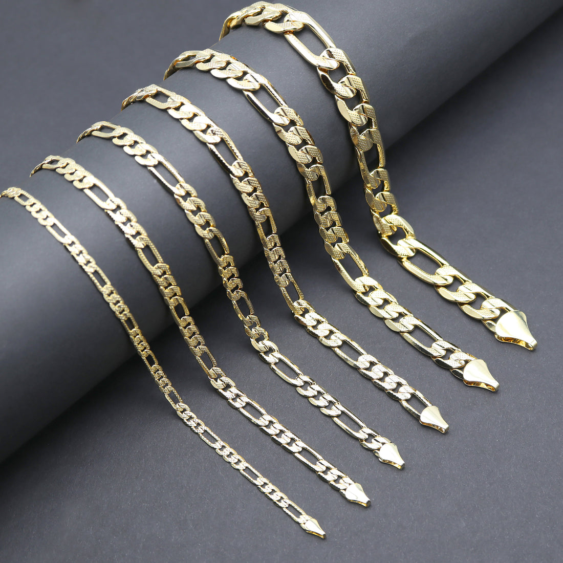  Textured Figaro Chain