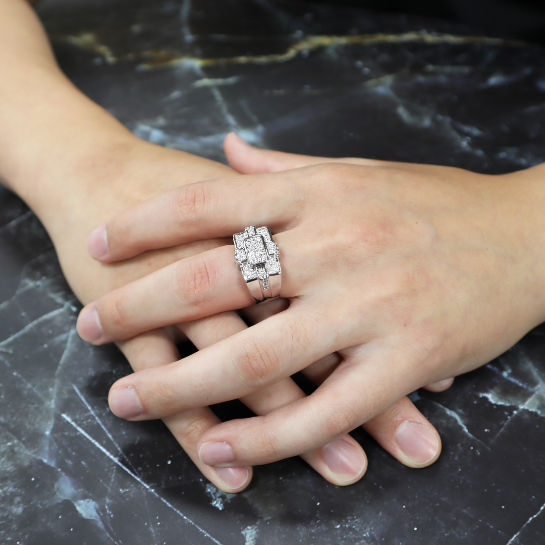  Men's Rhodium Rings